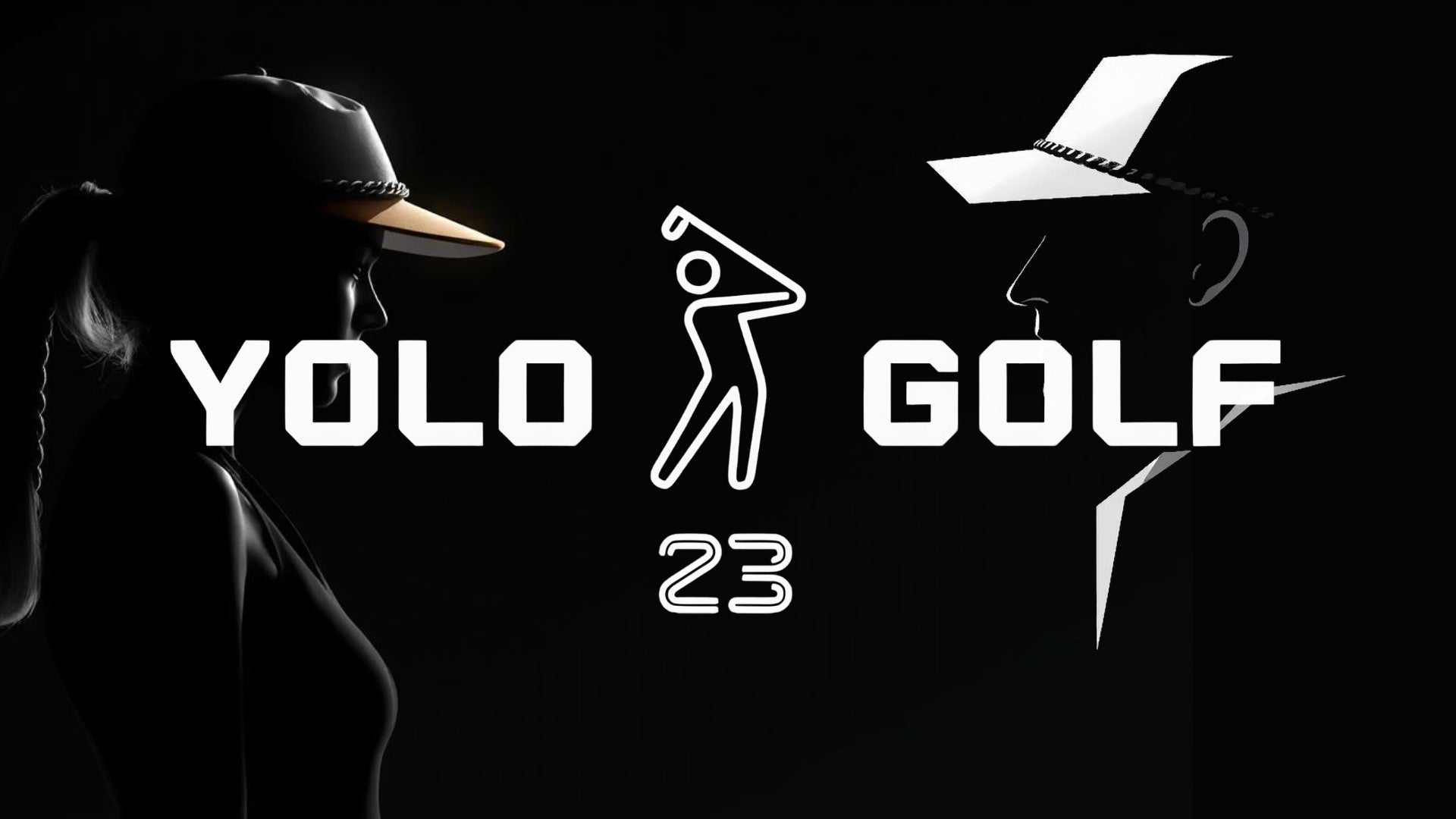 YOLO Golf Best Sellers - Stylish silhouettes with golf hats and logo.