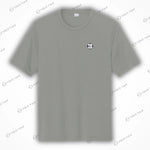 Light gray Cool-Fit Quick-Dry Athletic Tee Shirt with breathable fabric and relaxed fit for outdoor and fitness activities.