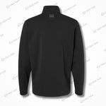 Back flat lay of the Competitor 4-Way Stretch Quarter-Zip Pullover in black, featuring a subtle logo detail and premium fabric.