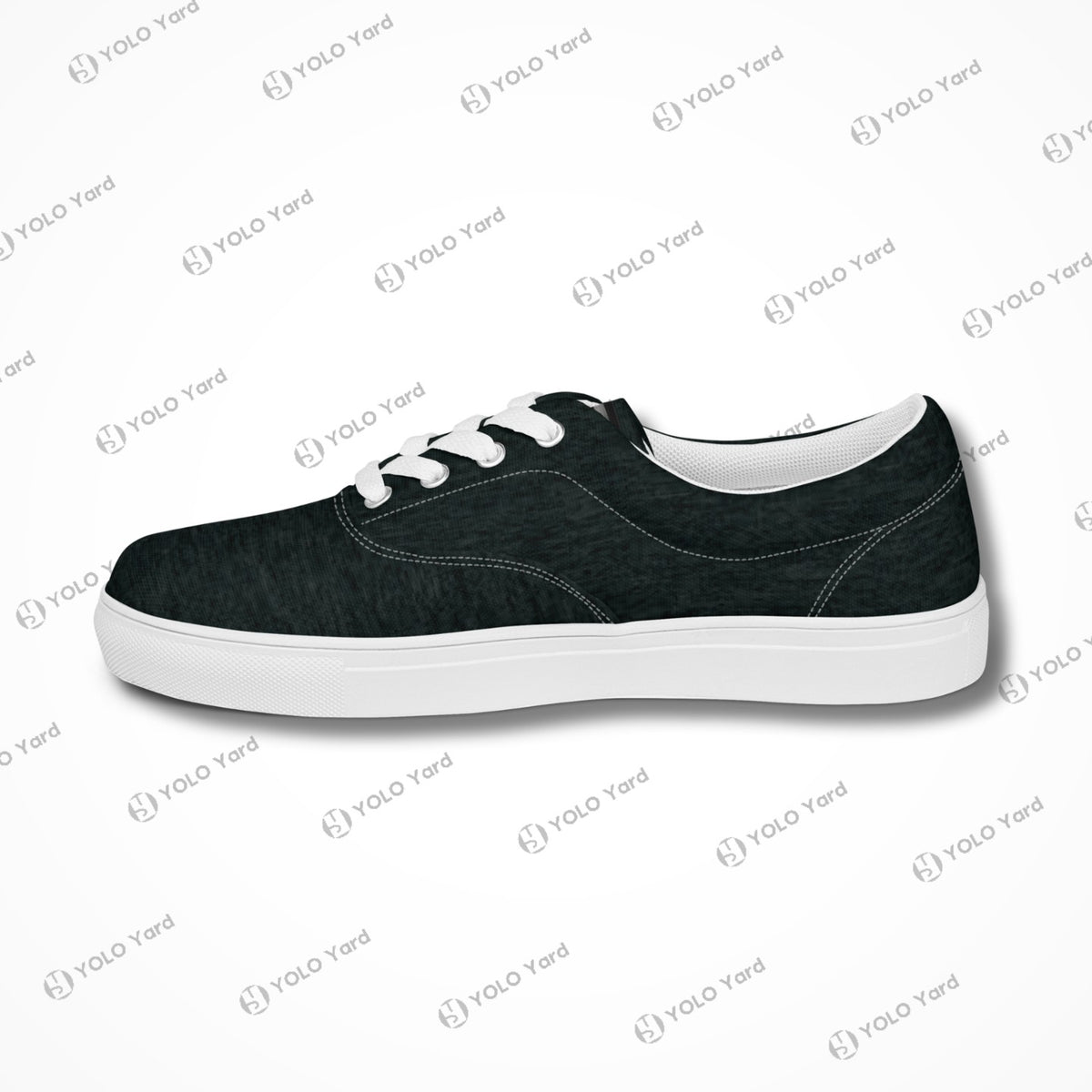 Back view of Edgewalker 2 black canvas sneakers, showcasing their clean design and comfortable fit.