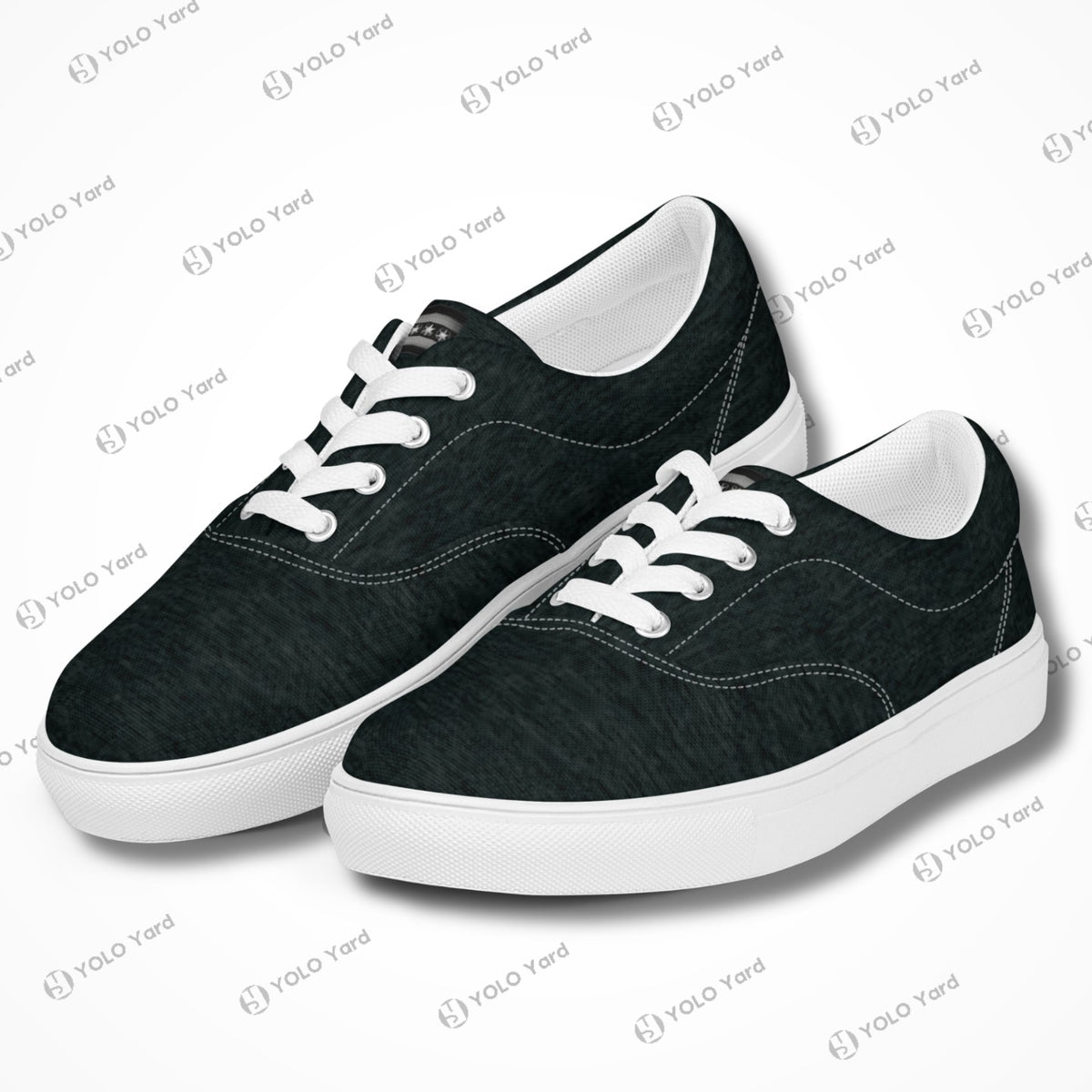 Edgewalker 2 black canvas sneakers with white soles and breathable lining, perfect for casual and athleisure looks.