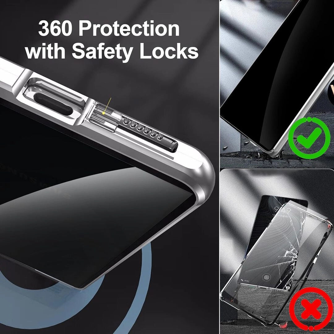 360-degree protection with safety locks on Galaxy Guard phone case, preventing drops and scratches for Samsung Galaxy S24 Ultra.