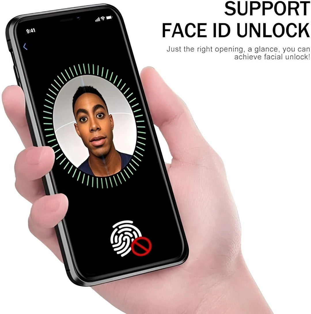 Face ID unlock support on Galaxy Guard phone case for Samsung Galaxy S24 Ultra, ensuring seamless biometric access.