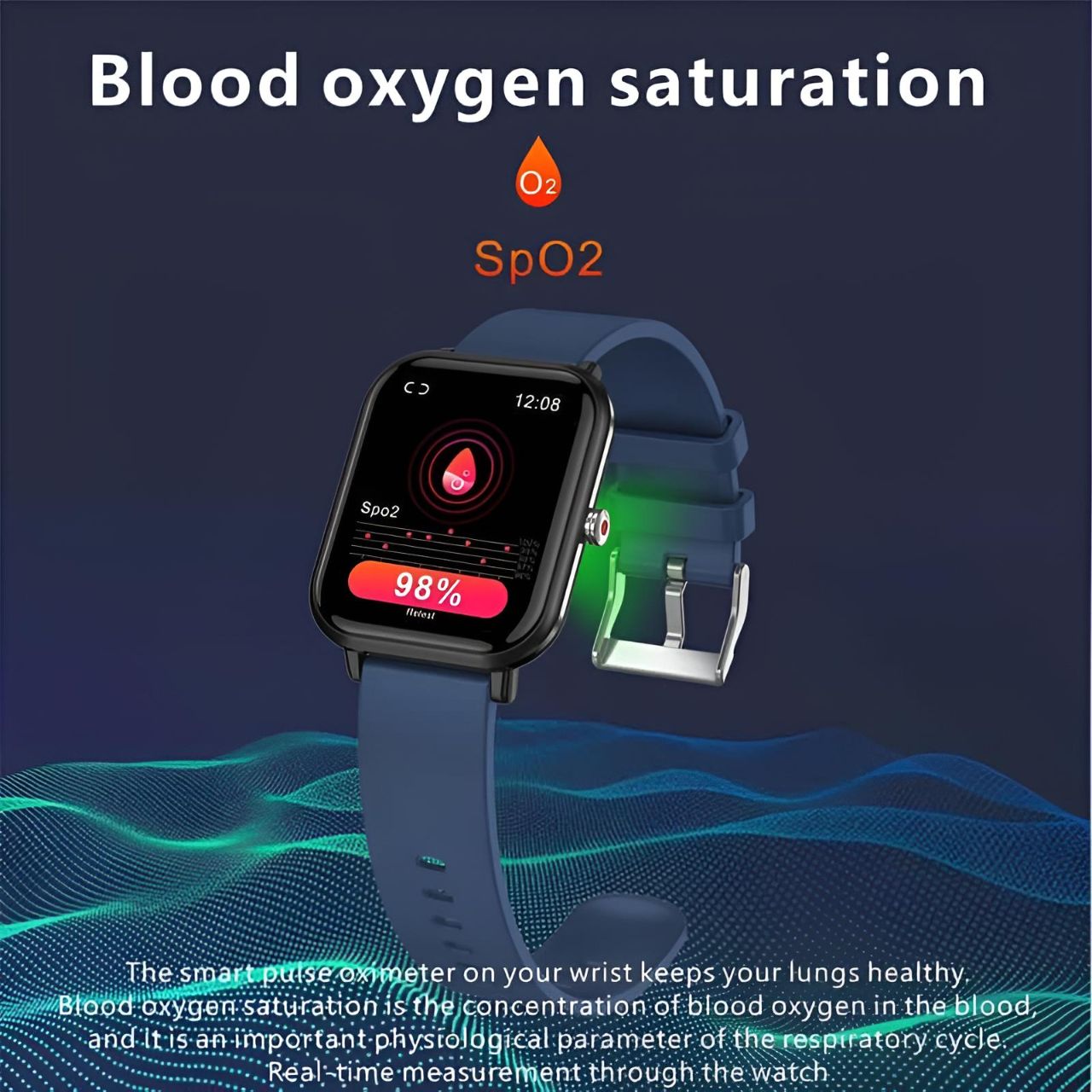 Q9 Pro 1.7in (44mm) Smart Watch | Lightweight | Health Monitoring | Sports Mode | Waterproof IP68 | iOS + Android YOLO Yard