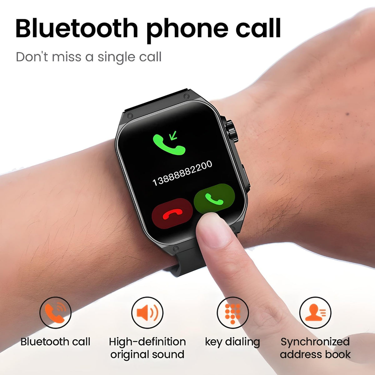 1.96in(50mm) AMOLED Curved Screen Smart Watch Titanium Alloy Always-On BT 5.3 Calling AI Voice Health Monitor trending YOLO