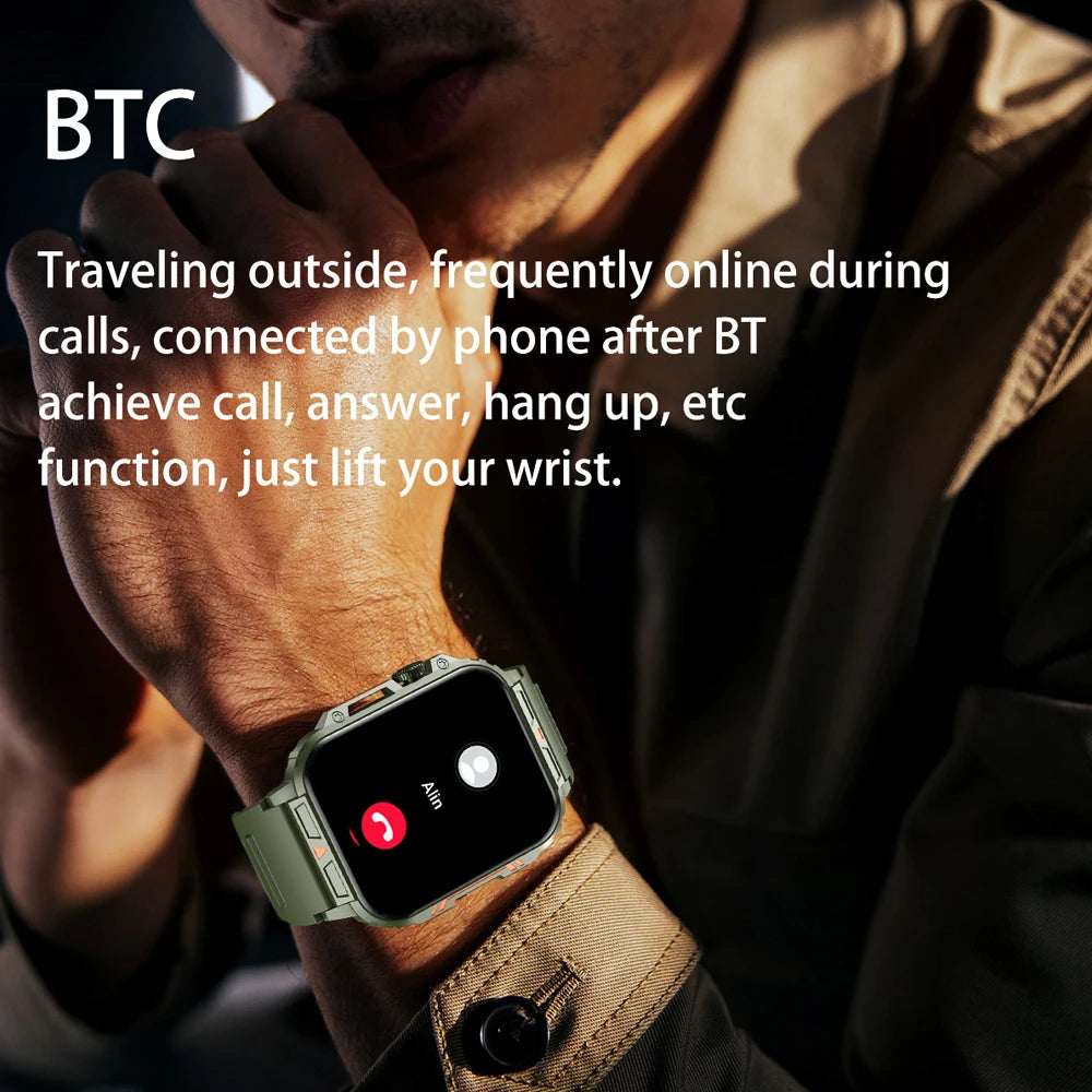 Smart watch with Bluetooth call functionality, enabling hands-free communication and convenient wrist-based controls.