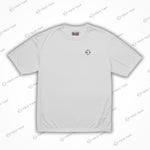 White Cool-Fit Quick-Dry Athletic Tee Shirt with lightweight, quick-dry fabric and a small chest logo for versatile activewear.