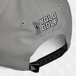 Gray YOLO Golf-USA Flag adidas Performance Cap featuring an embroidered USA-inspired flag design and 