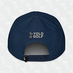 Navy YOLO Golf-USA Flag adidas Performance Cap with an embroidered USA-inspired flag design and 