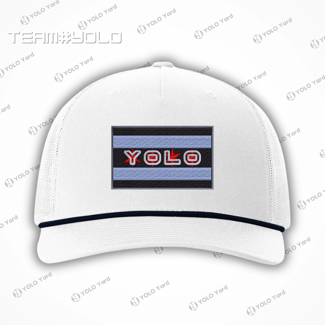 Team YOLO Mid-Profile Contrast Rope Trucker Hat