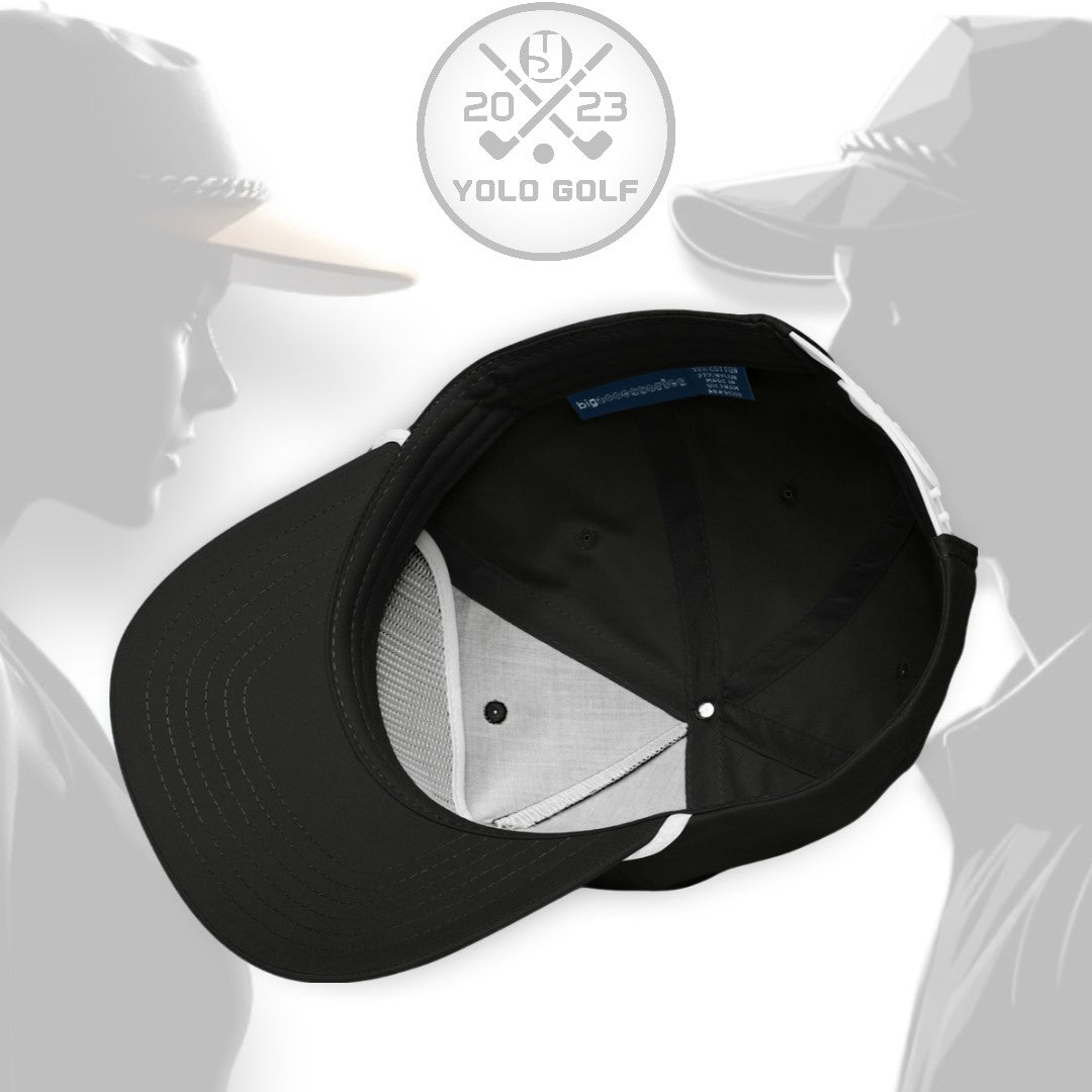 Shop best "Ace" Golf Rope Cap (Silver/Black Embroidery) at YOLO Yard