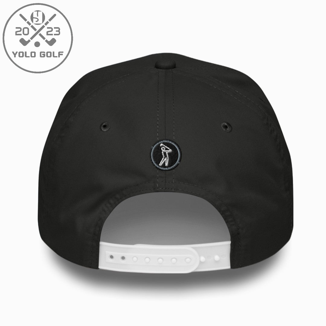 Shop best "Ace" Golf Rope Cap (Silver/Black Embroidery) at YOLO Yard