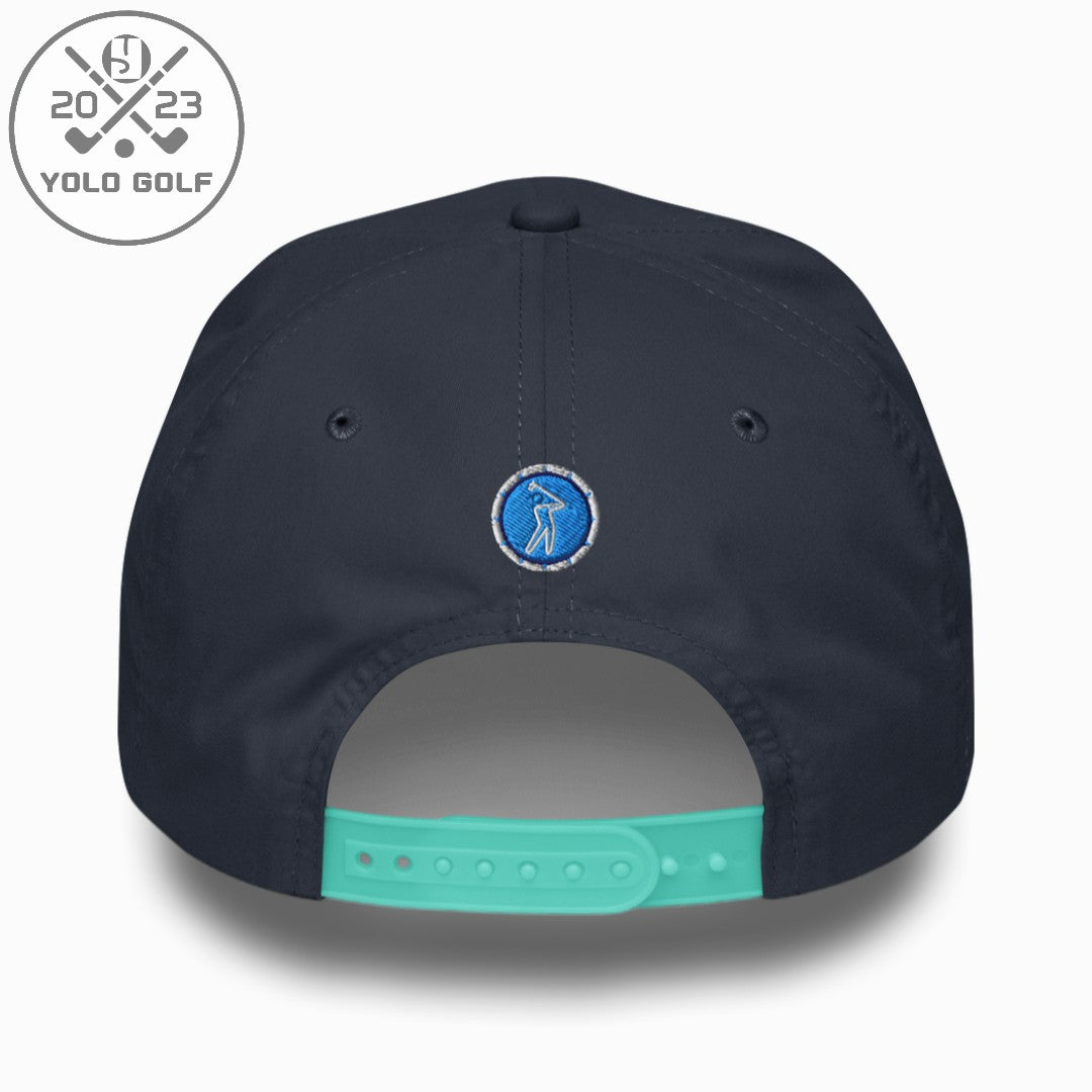 Shop best "Ace" Golf Rope Cap (White Teal Embroidery) at YOLO Yard