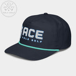 Shop best "Ace" Golf Rope Cap (White Teal Embroidery) at YOLO Yard