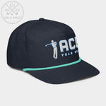 Shop best "Ace" Golf Rope Cap (White Teal Embroidery) at YOLO Yard