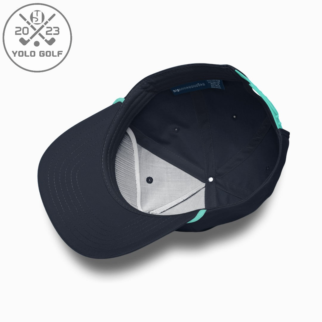 Shop best "Ace" Golf Rope Cap (White Teal Embroidery) at YOLO Yard