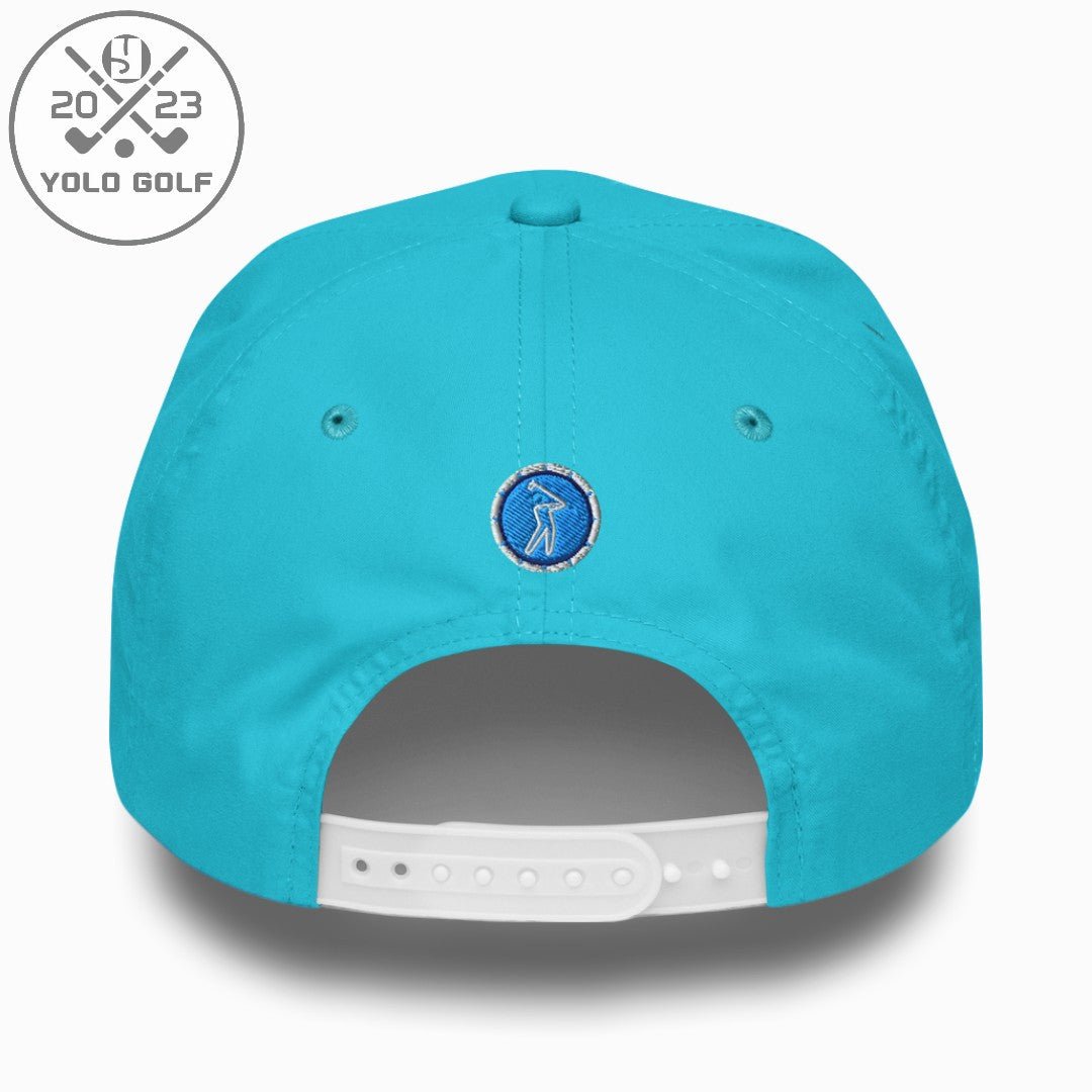 Shop best "Ace" Golf Rope Cap (White Teal Embroidery) at YOLO Yard