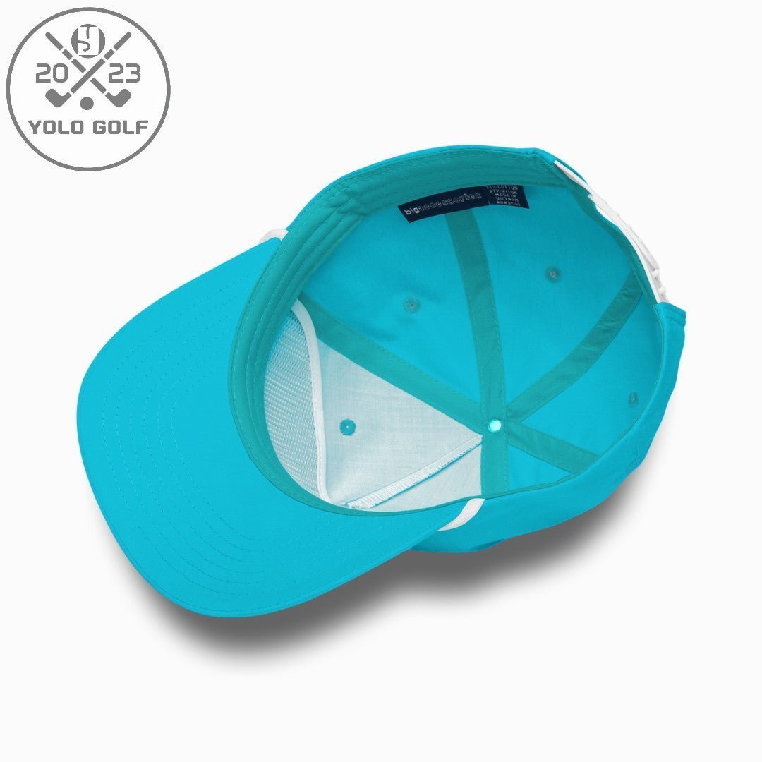 Shop best "Ace" Golf Rope Cap (White Teal Embroidery) at YOLO Yard