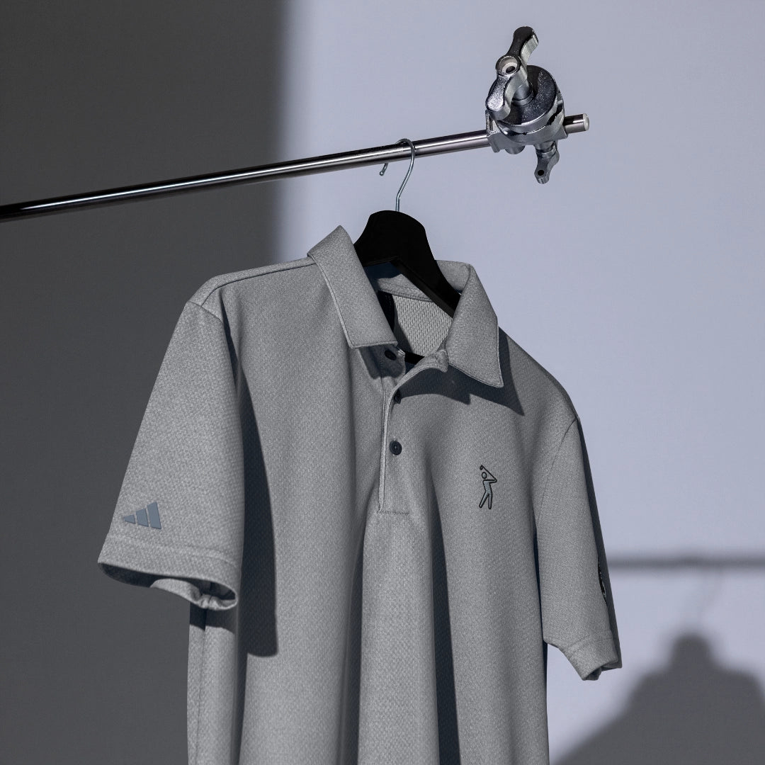 Space-dyed gray polo shirt from 