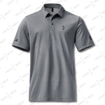 Space-dyed gray polo shirt from 