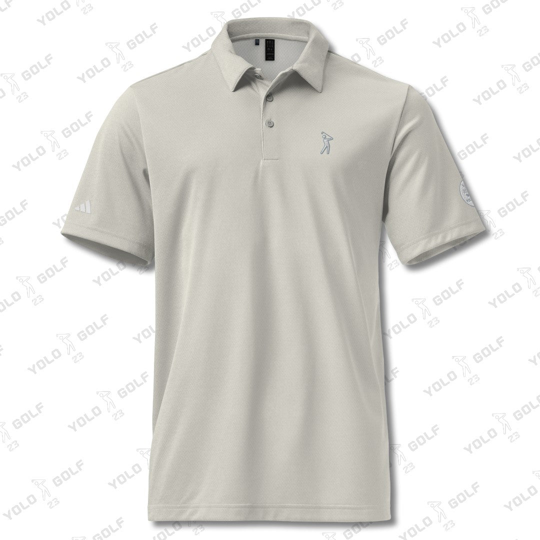 Space-dyed polo shirt in heather gray from 