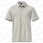 Space-dyed polo shirt in heather gray from 