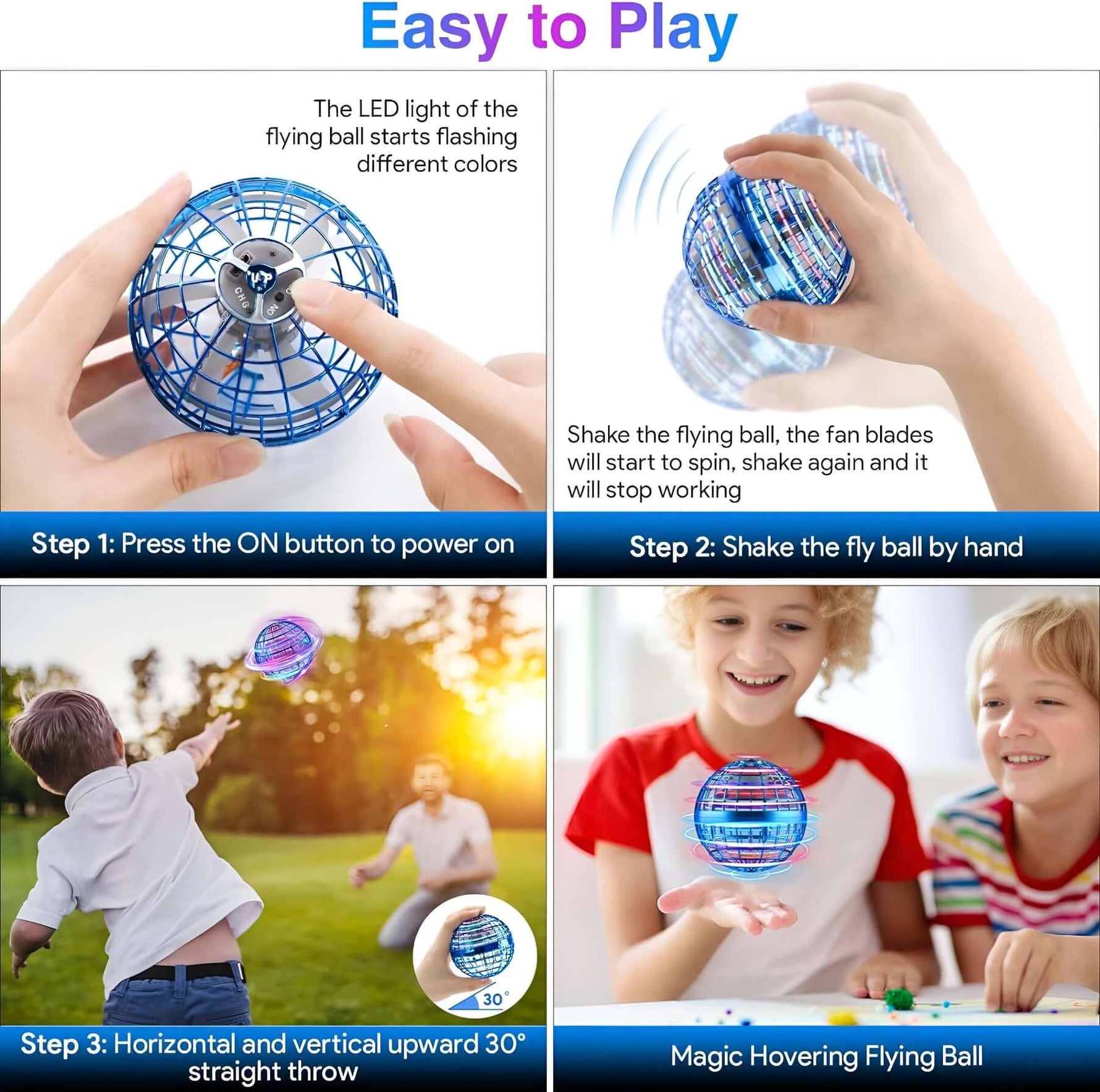 AeroSphere Flying LED Orb - YOLO Yard Flying Orb bestdeals Children Toys Christmas Gifts Combo 4pcs