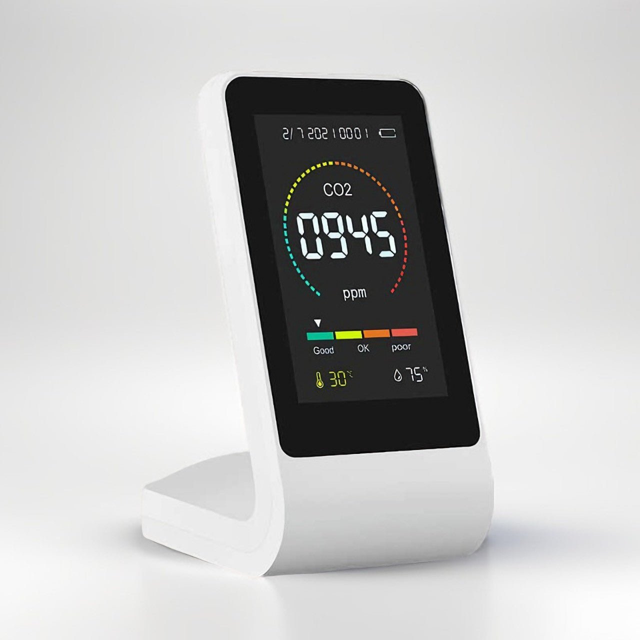 Air Quality Monitor: In-fared 3-in-1 Particle Counter | Carbon Dioxide Detector | Temperature & Humidity Readings YOLO Yard