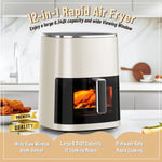 12-in-1 Rapid Air Fryer with large 6.34QT capacity, wide viewing window, and 12 cooking modes for versatile kitchen use.