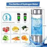 AquaPure Hydrogen Water Bottle producing antioxidant-rich water equivalent to hundreds of fruits and vegetables in 3 minutes.