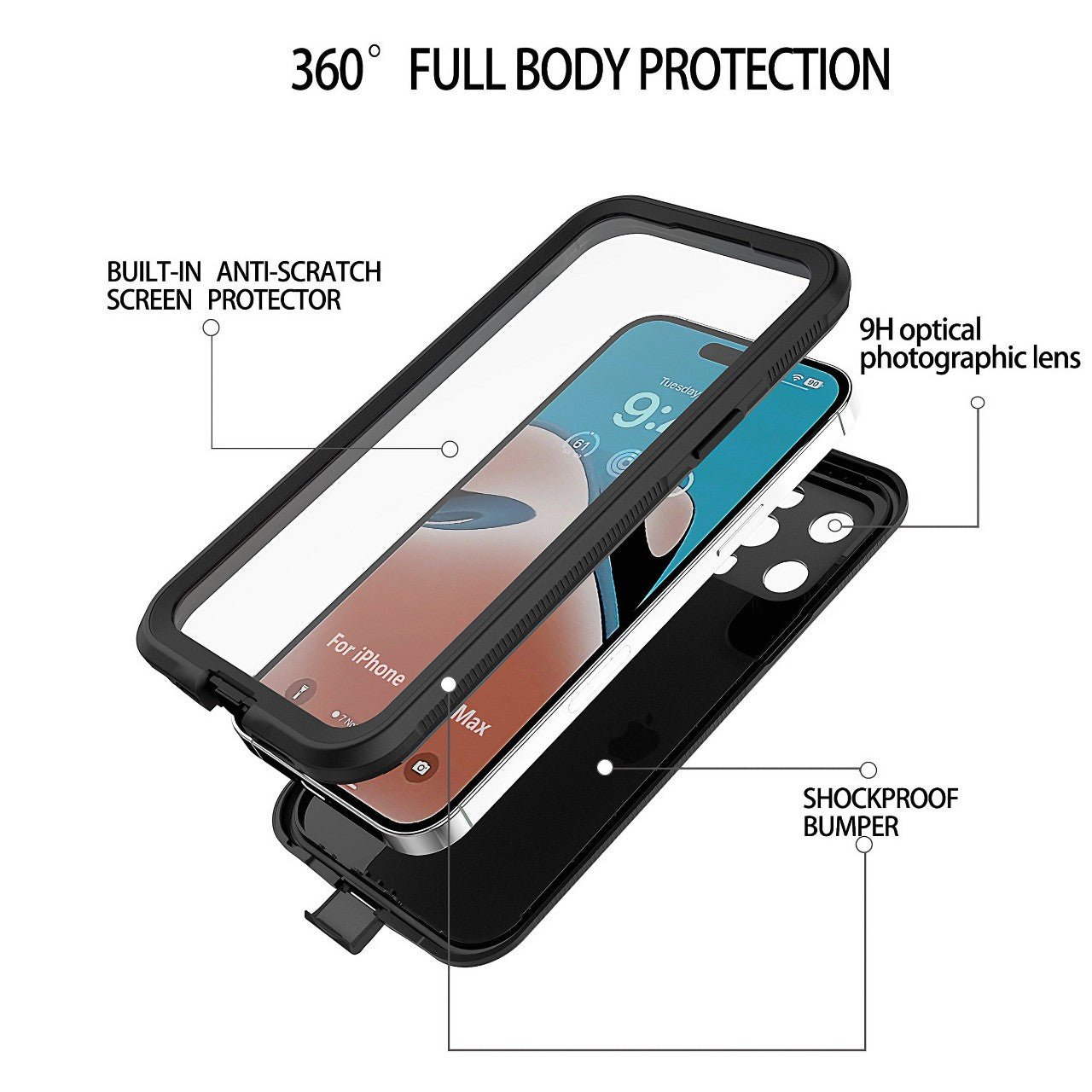 Shop best AquaShield Pro: IP68 Waterproof MagSafe iPhone Case | Full Enclosure at YOLO Yard