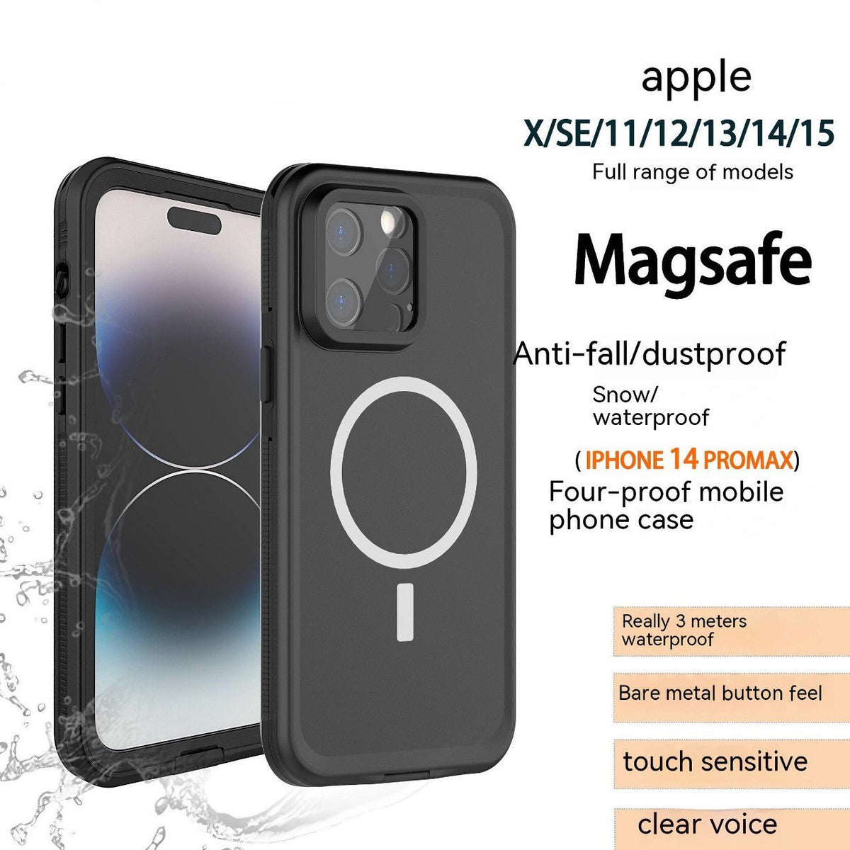 Shop best AquaShield Pro: IP68 Waterproof MagSafe iPhone Case | Full Enclosure at YOLO Yard