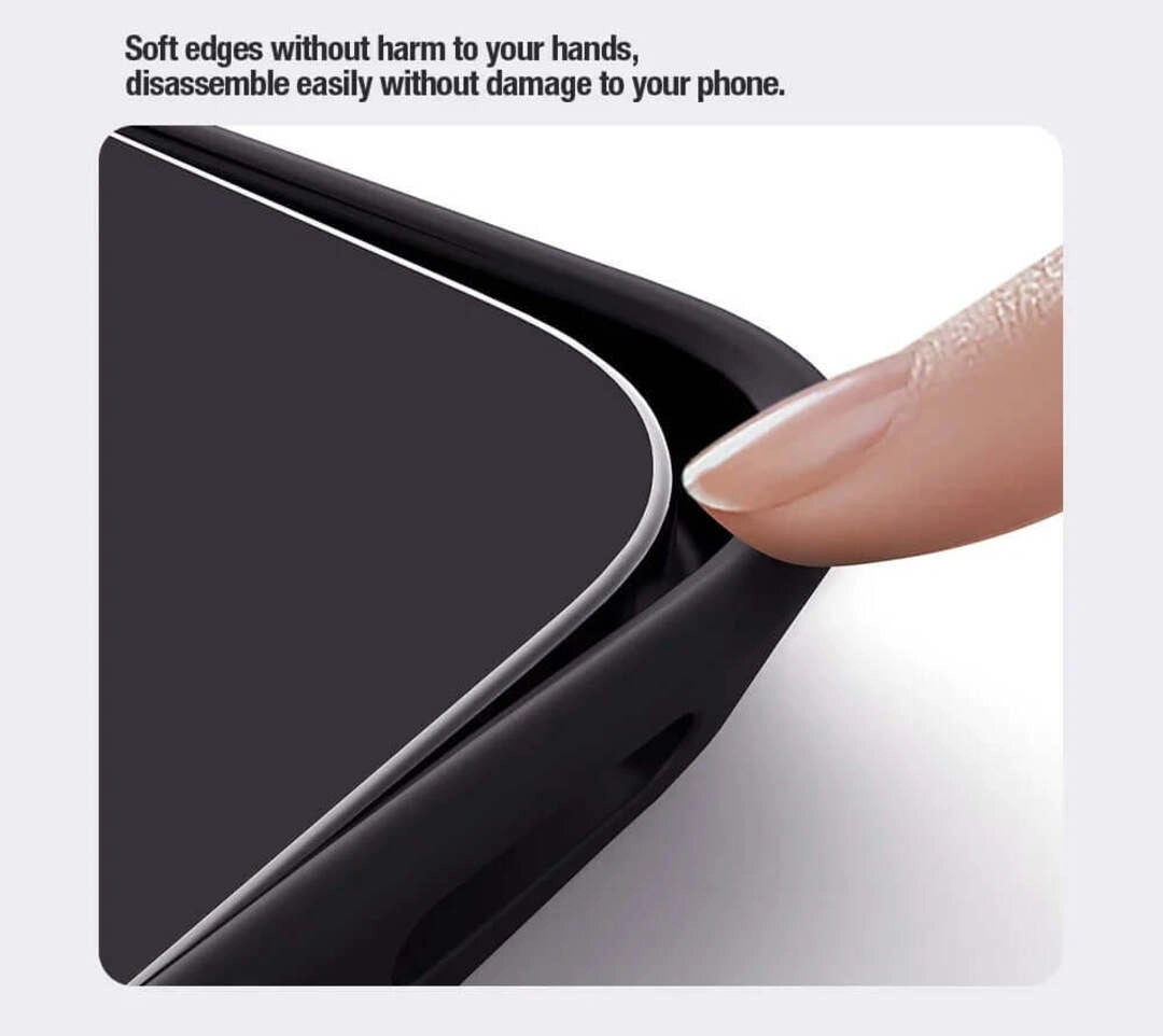 Soft edge detail on aramid fiber iPhone case, ensuring no harm to hands and easy installation or removal. Manufactured by NILLKIN.