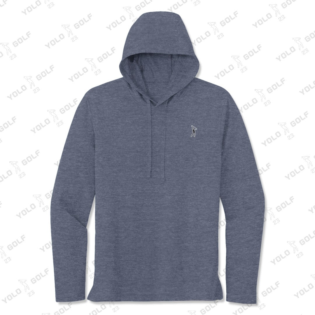 Navy Tri-Blend Moisture-Wicking Long Sleeve Hoodie from 