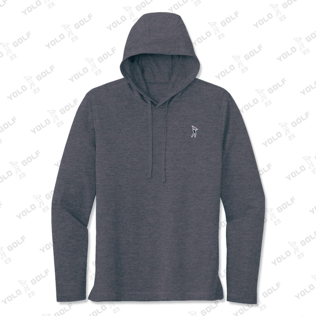 Gray Tri-Blend Moisture-Wicking Long Sleeve Hoodie from 