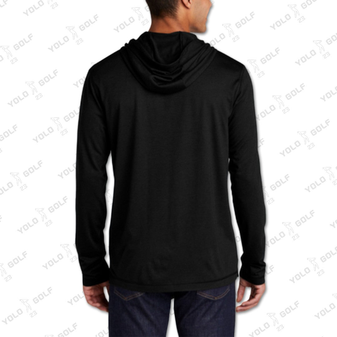 Black Tri-Blend Moisture-Wicking Long Sleeve Hoodie from 