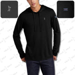 Black tri-blend moisture-wicking long sleeve hoodie from 