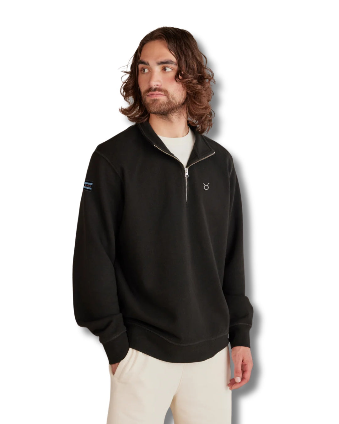 Heavy Organic French Terry Quarter Zip | BULL Run by YOLO Yard