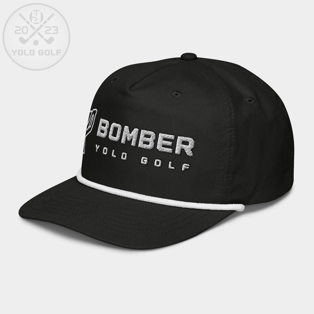 Alternate side view of the 'Bomber' Golf Rope Cap with 