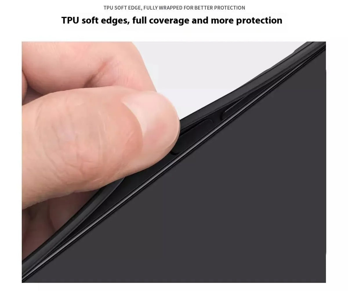 TPU soft edges of SecureGrip Carbon 360 iPhone case providing full coverage and enhanced protection for the device.