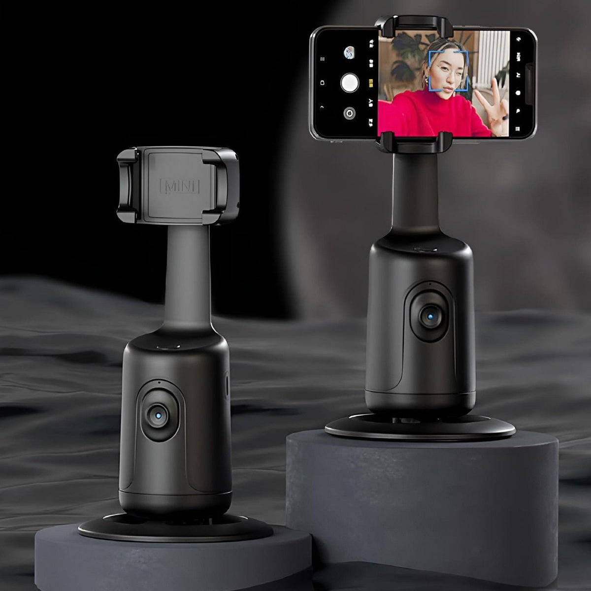 CaptureGenius 360° Smart Cam Holder | Face Auto - Tracking Gimbal | AI Smart Tripod | Creator Video Vlog Live Stabilizer