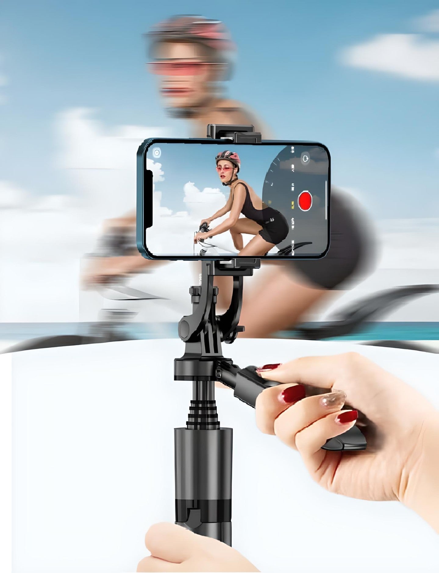 CaptureGenius 360° Smart Cam Holder | Face Auto - Tracking Gimbal | AI Smart Tripod | Creator Video Vlog Live Stabilizer