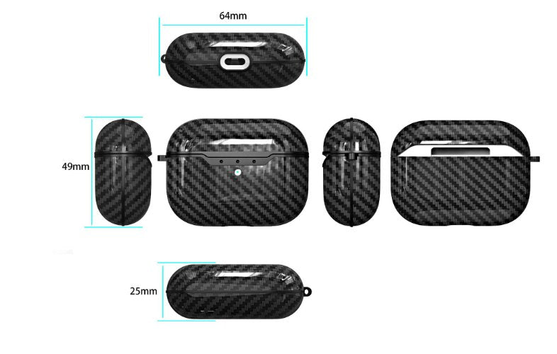 Carbon Fiber Bluetooth AirPod Case Shell | Waterproof | Anti - Drop | For AirPods 2 Pro 3 | 1mm Thick Outer Cover Bluetooth