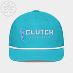 Shop best "Clutch" Golf Rope Cap (White Teal Embroidery) at YOLO Yard