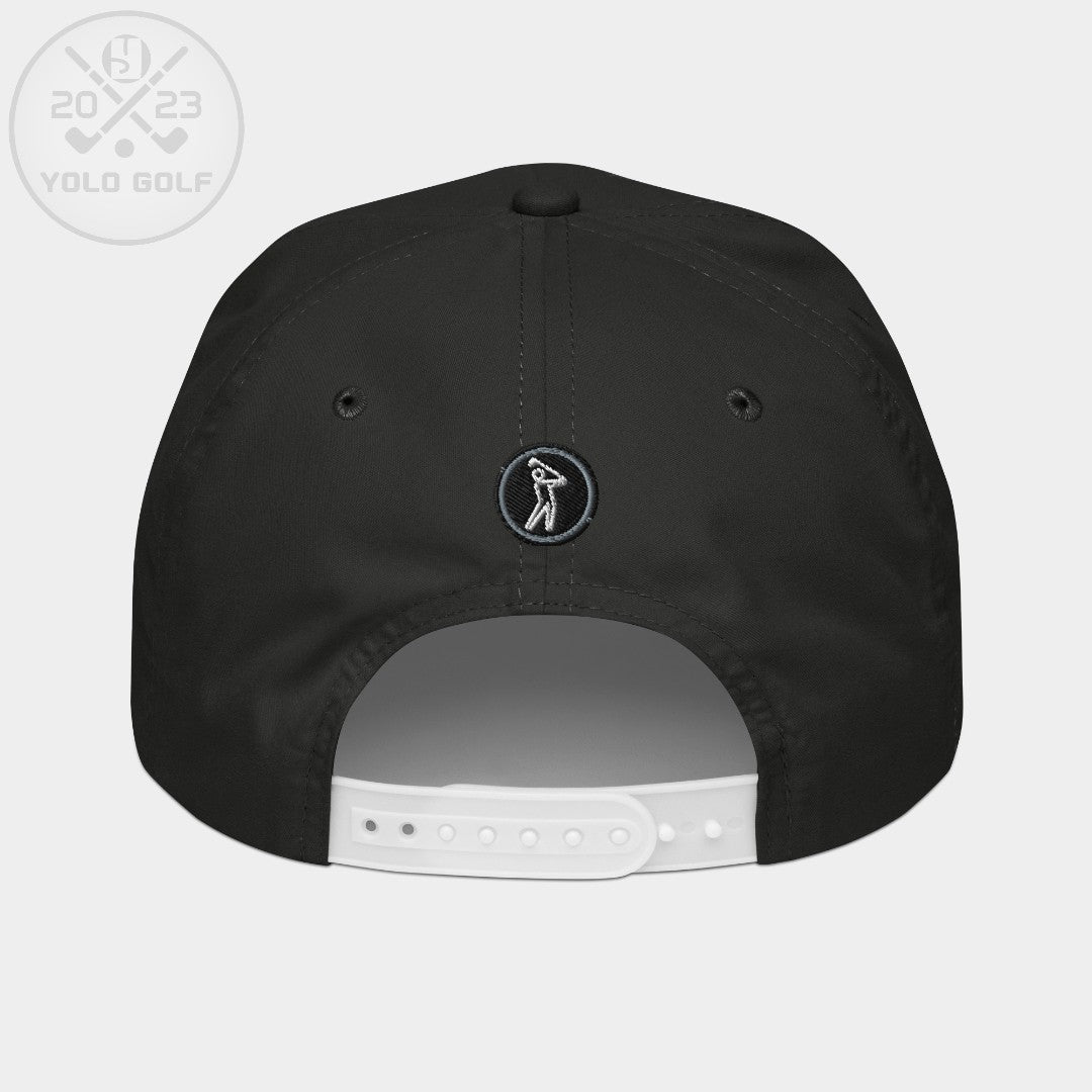 Shop best "Deadeye" Golf Rope Cap (Silver/Black Embroidery) at YOLO Yard