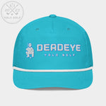 Shop best "Deadeye" Golf Rope Cap (White Teal Embroidery) at YOLO Yard