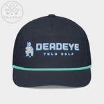 Shop best "Deadeye" Golf Rope Cap (White Teal Embroidery) at YOLO Yard