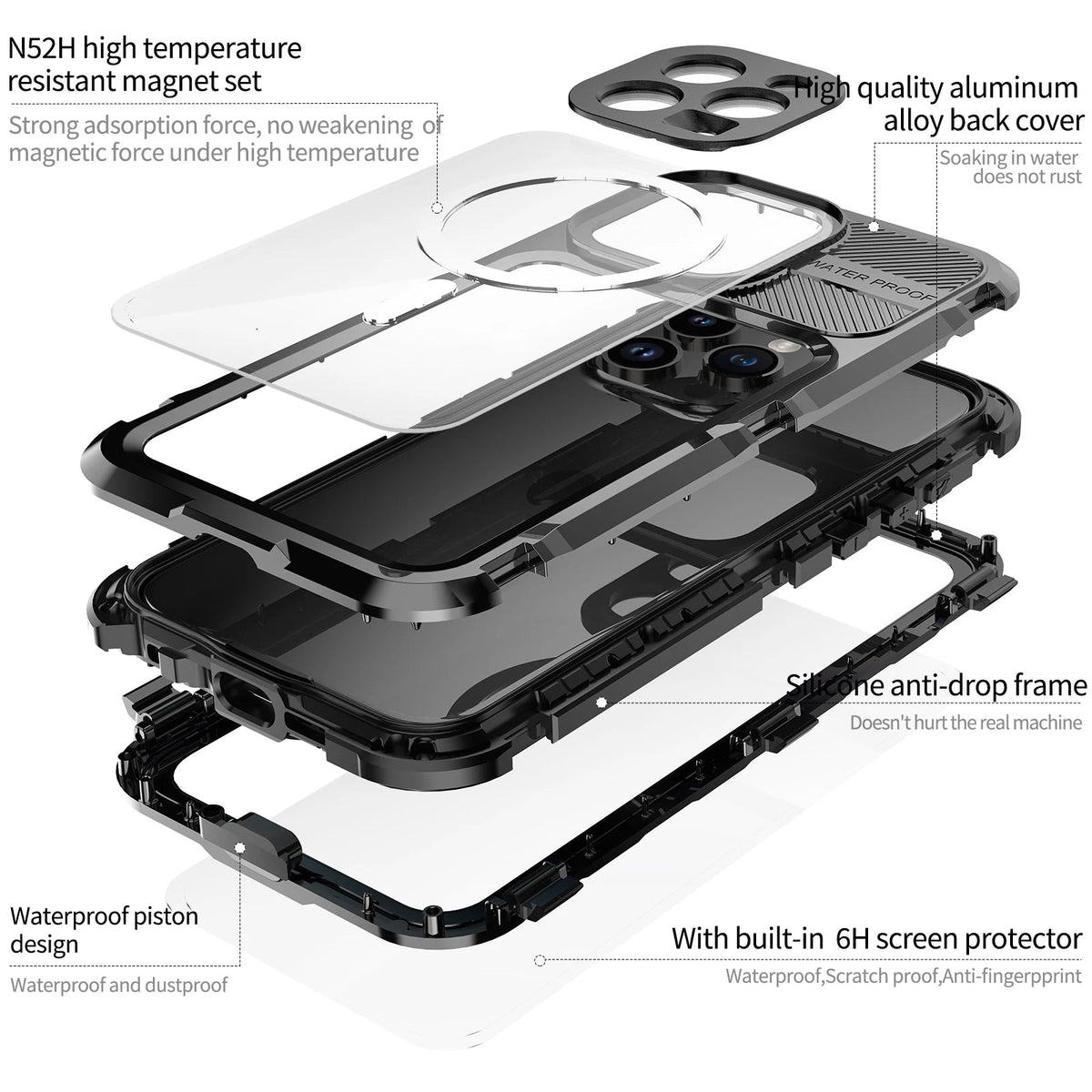 Shop best DiveBox Elite 360: Full Enclosure MagSafe iPhone Case | Waterproof IP68 Underwater Function at YOLO Yard