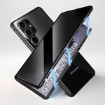 Galaxy Guard Privacy Armor 360 phone case for Samsung Galaxy S24 Ultra with magnetic closure and aluminum frame. Features anti-spy tempered glass screen protection.