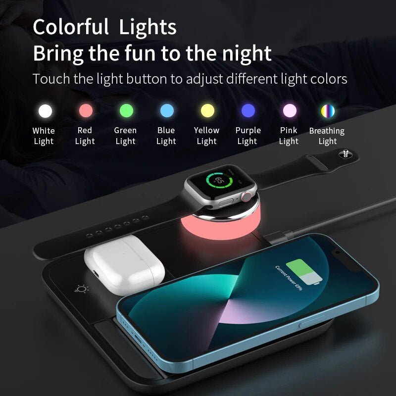 GlowCharge: 4-in-1 Illuminated Wireless Convenience - YOLO Yard Wireless Charger apple applewatch bestdeals